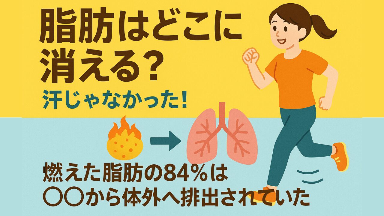 【脂肪はどこに消える？】汗じゃなかった！燃えた脂肪の84％は◯◯から体外へ排出されていた